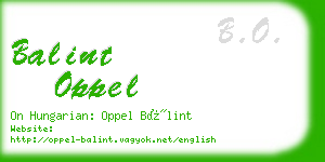 balint oppel business card